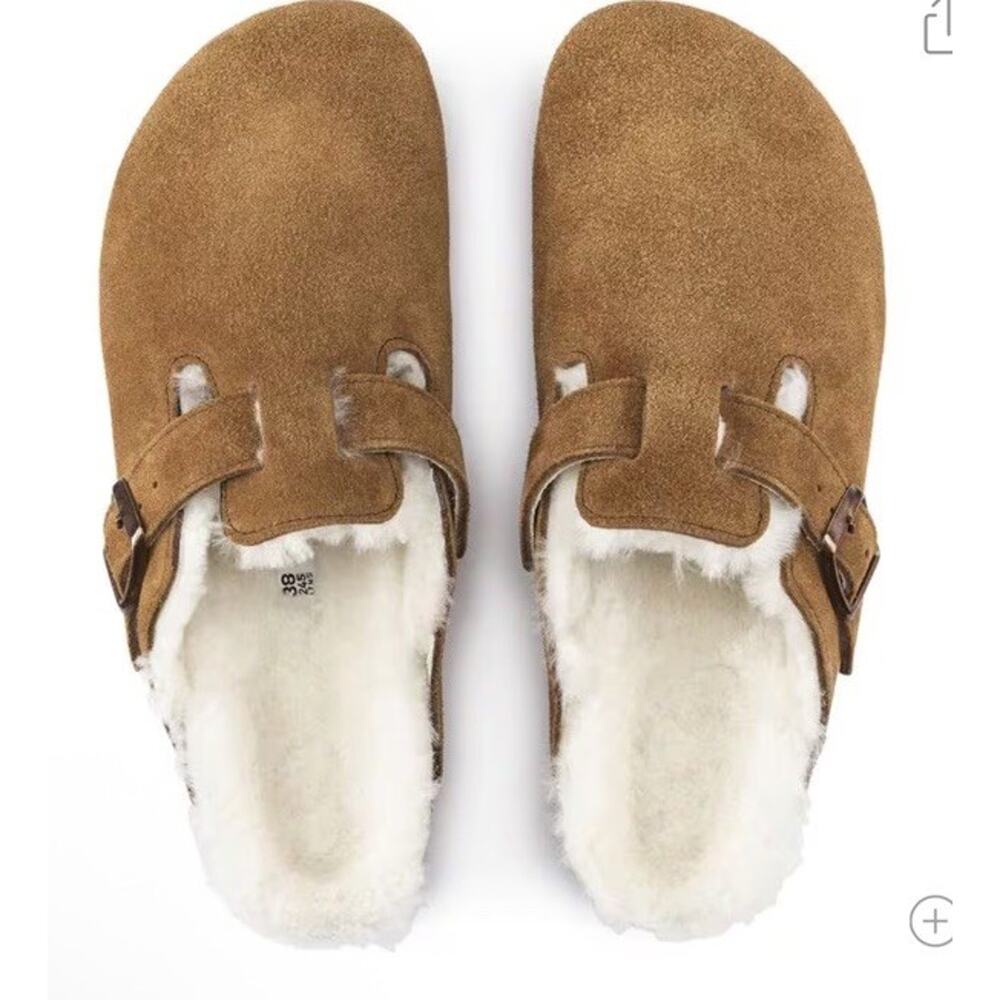 Birkenstock Women's Tan Suede Clogs